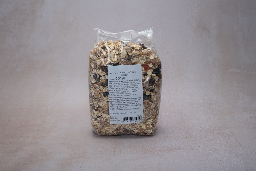 muesli cranberry & fruit